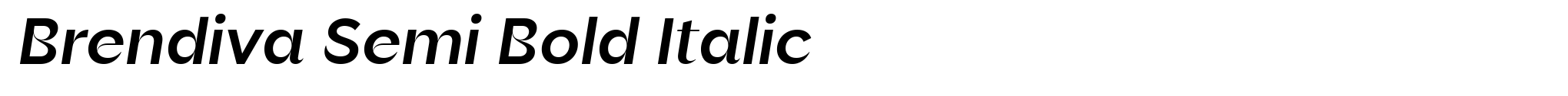 Brendiva Semi Bold Italic image